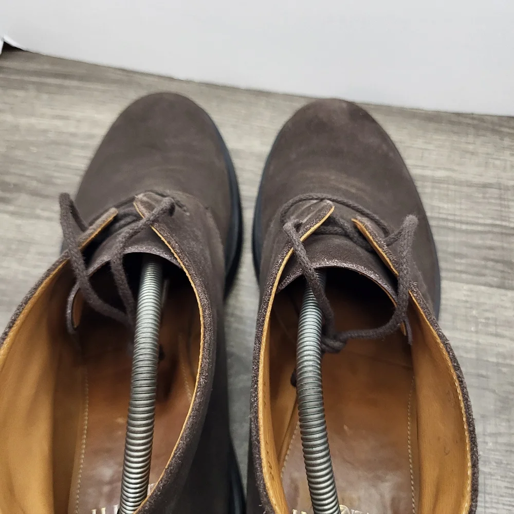 Lanciotti De' Verzi Brown Sude Boots Made in Italy US size 11.5 EU 44.5